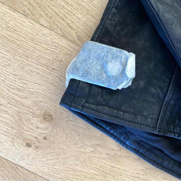 Tigha 100% Leather Zip Shoulder Moto Jacket in Black - Picture 5 of 5